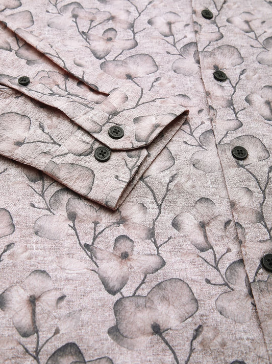 Artistic Floral Printed Crushed Shirt