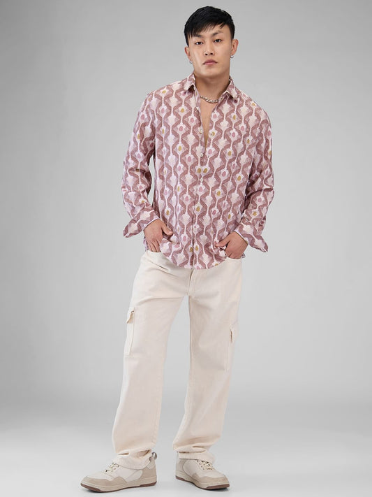 Multicolour Printed Crushed Shirt