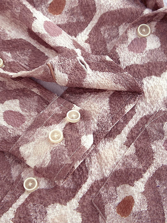 Multicolour Printed Crushed Shirt