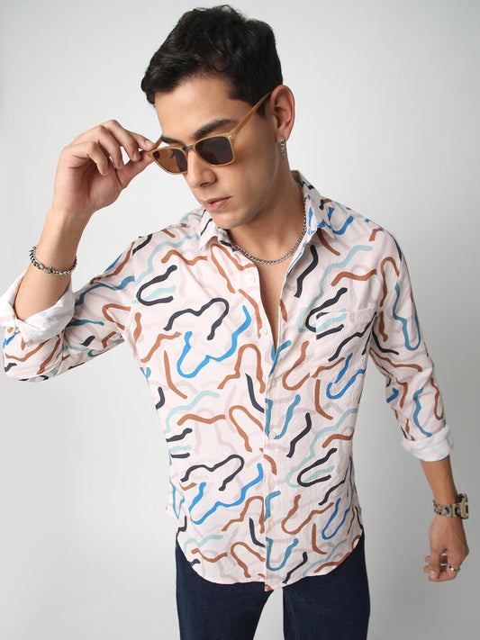 Modish Multicolour Crushed Shirt