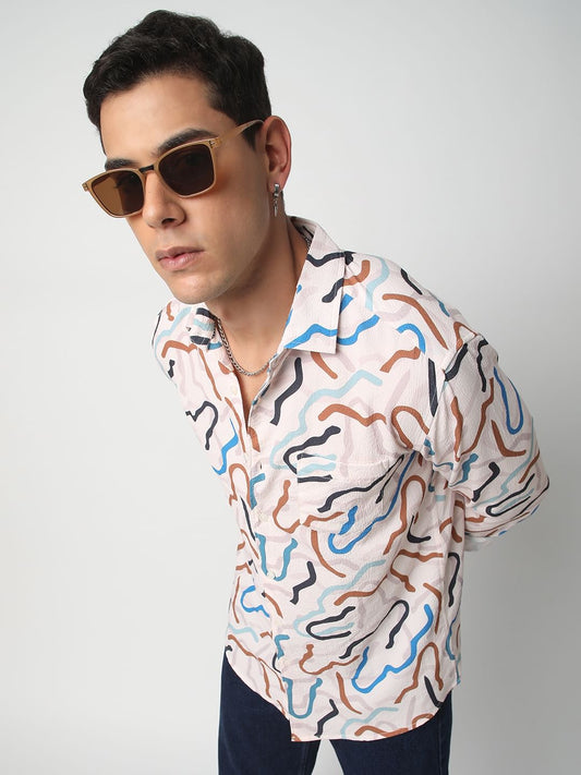Modish Multicolour Crushed Shirt
