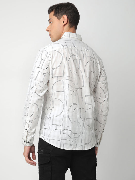 Quirky White Printed Shirt