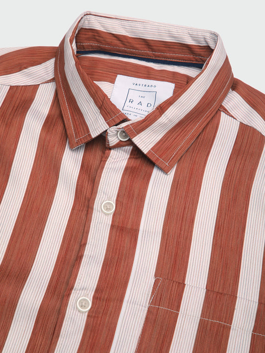 Crimson Red Luxe Jacquard Shirt