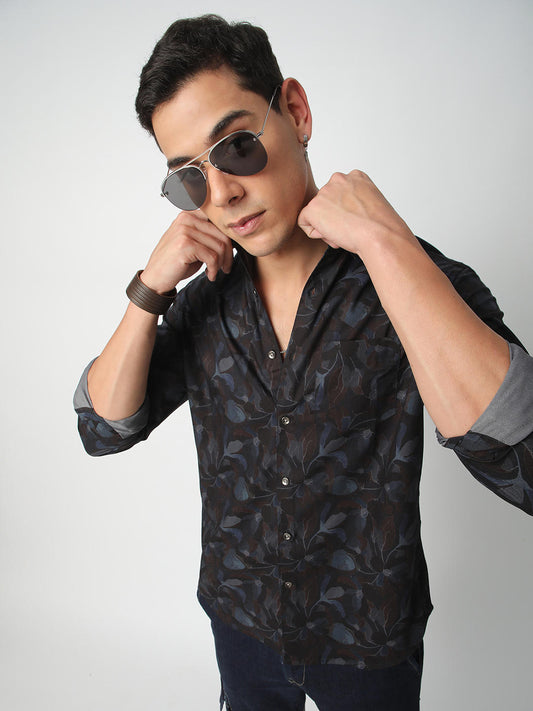 Debonair Black Floral Shirt