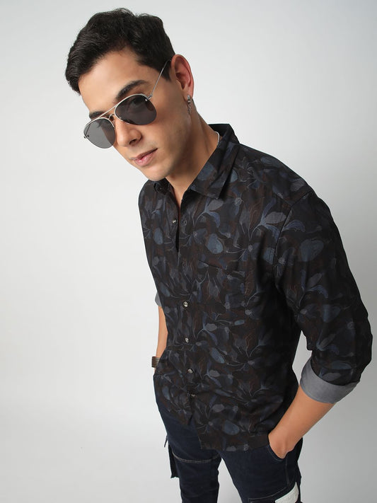 Debonair Black Floral Shirt
