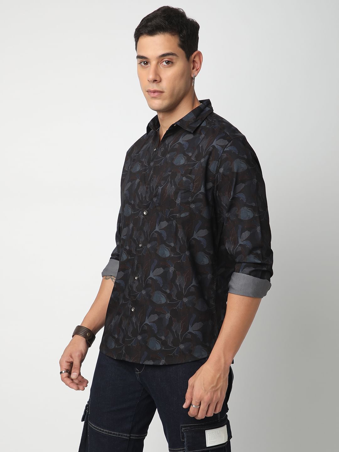 Debonair Black Floral Shirt
