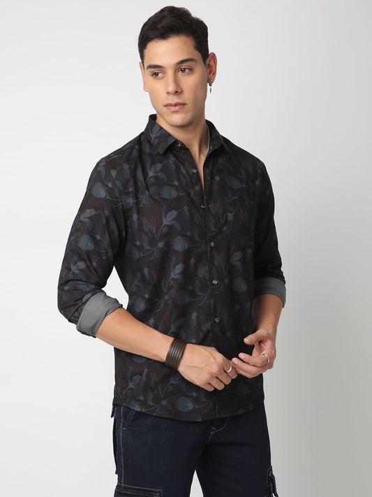 Debonair Black Floral Shirt