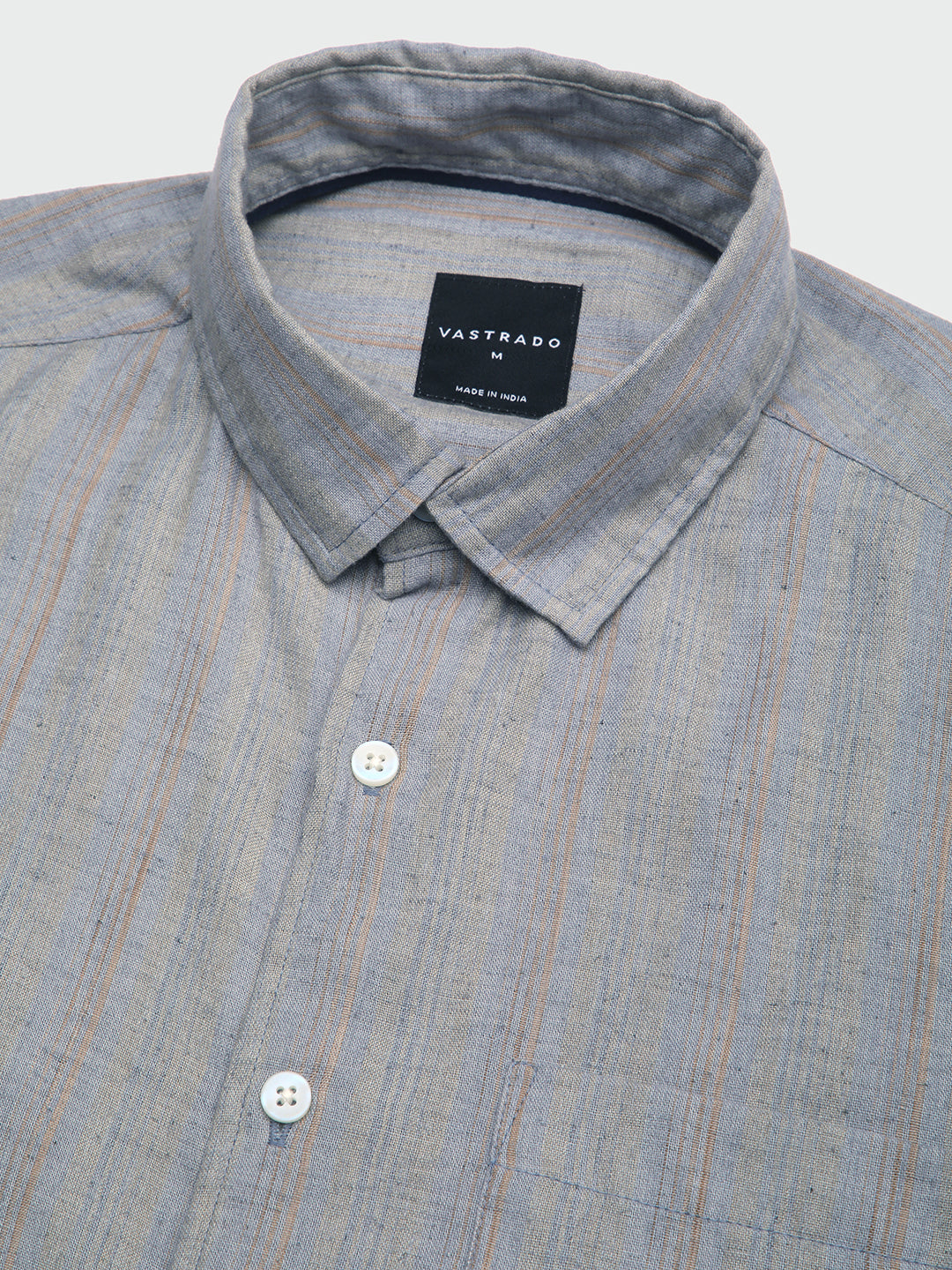 Urban Static Linen Grey Multistripe Shirt