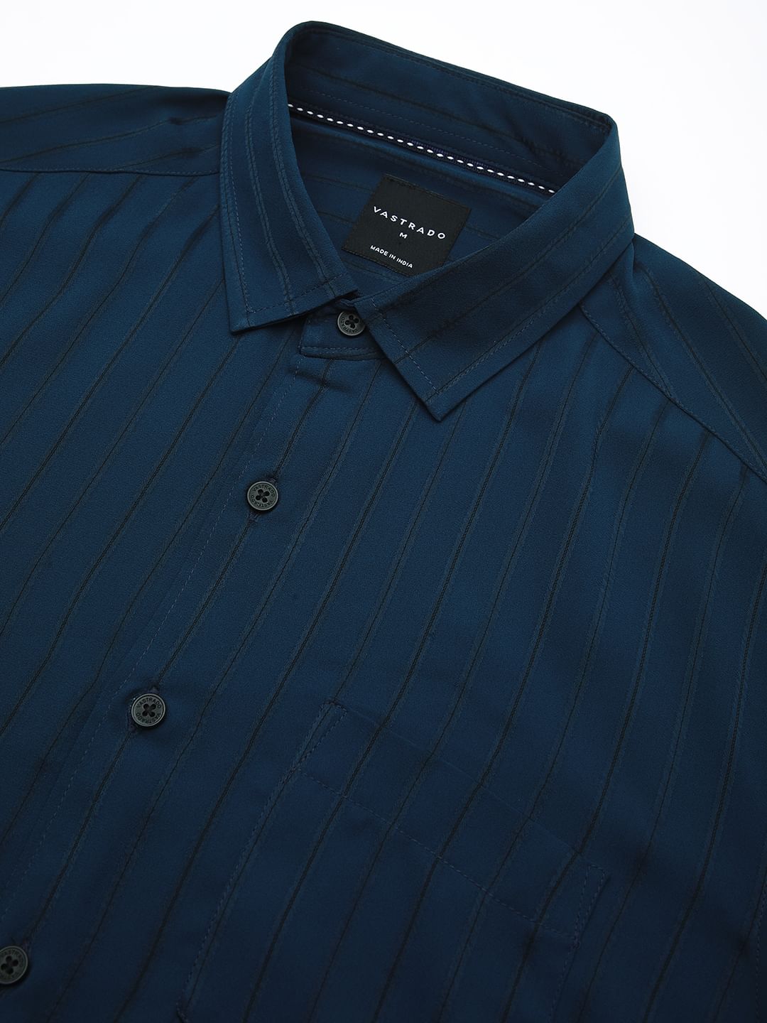 Elegant Teal Line Striped Shirt