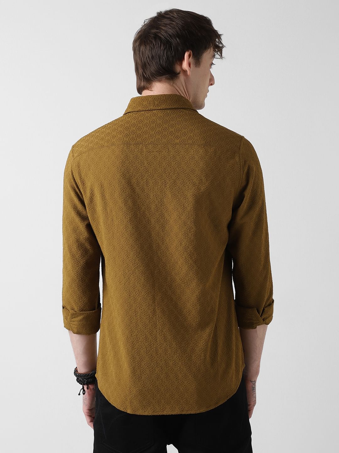 Mustard Jacquard Shirt