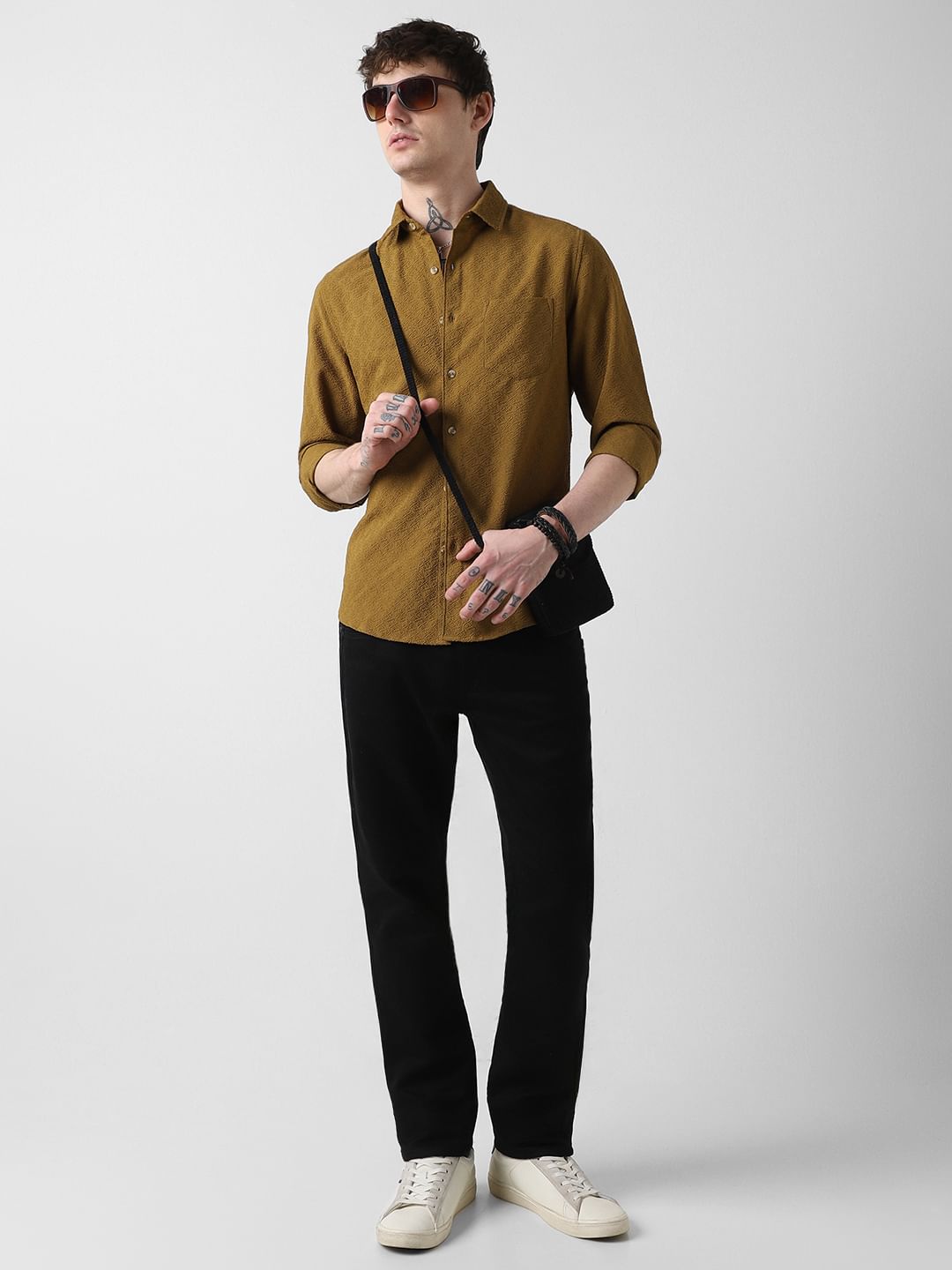 Mustard Jacquard Shirt