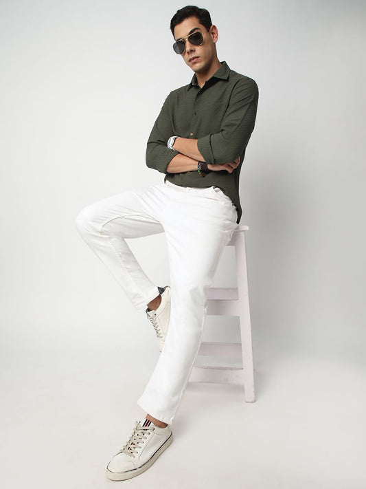 Olive Jacquard Shirt