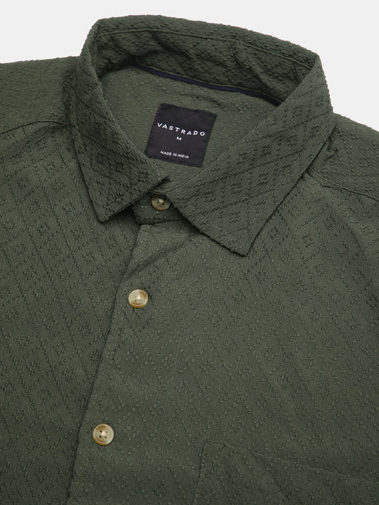 Forest Green Luxe Jacquard Shirt