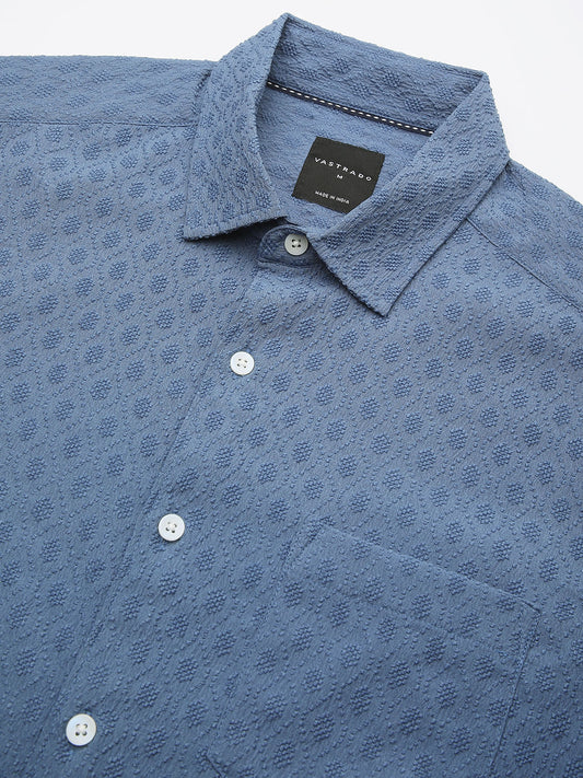 Aegean Blue Jacquard Shirt
