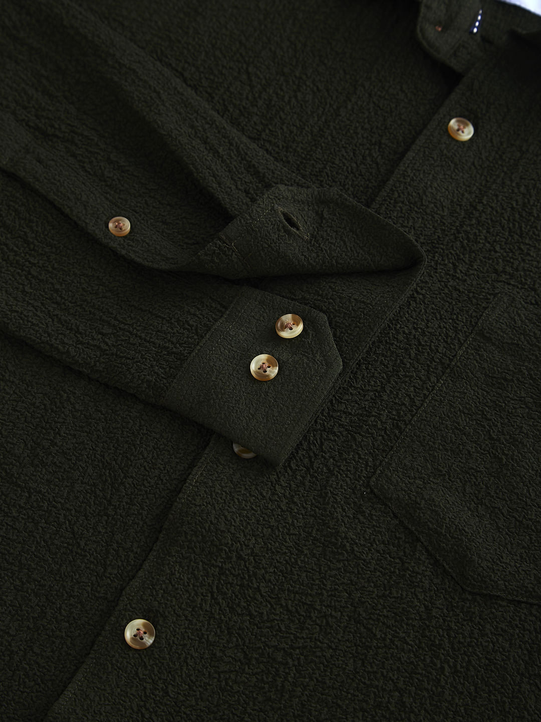 Classic Olive Creased Shirt