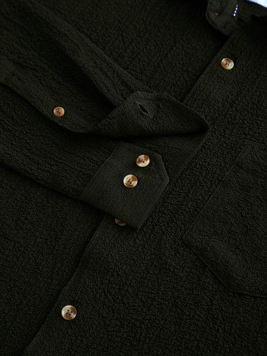 Classic Olive Creased Shirt