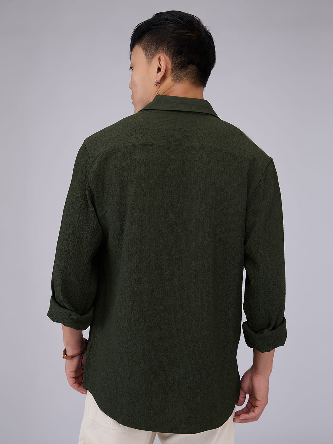Classic Olive Creased Shirt