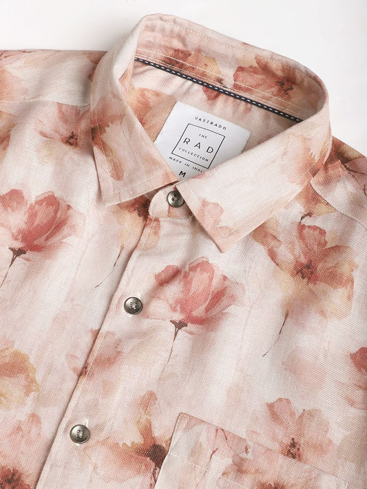 Vintage Multicolour Floral Linen Shirt
