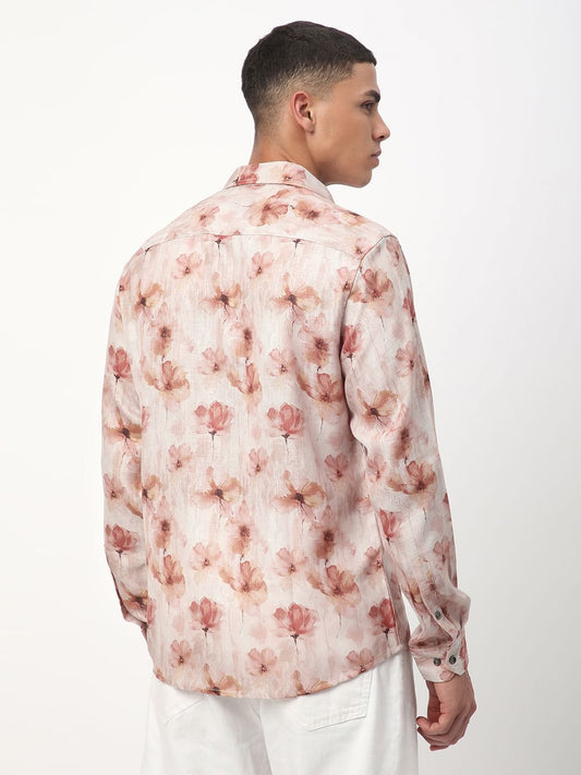 Vintage Multicolour Floral Linen Shirt