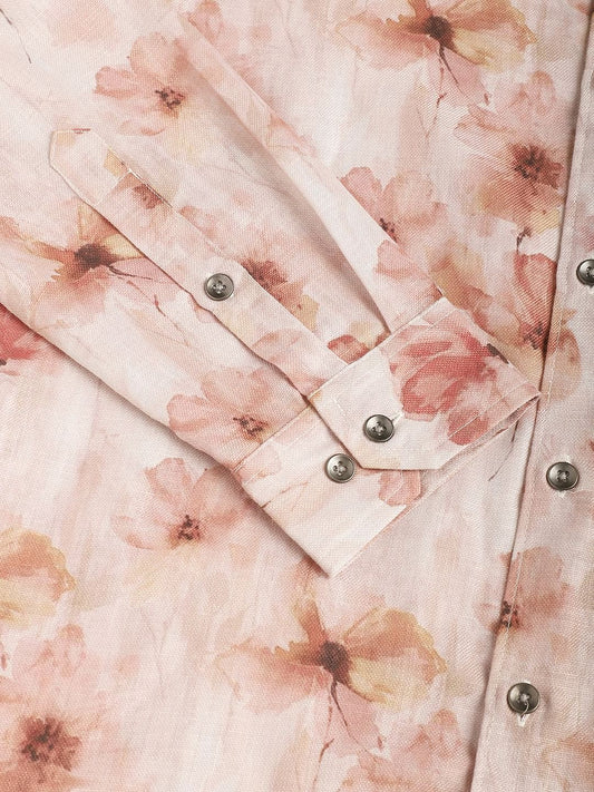 Vintage Multicolour Floral Linen Shirt