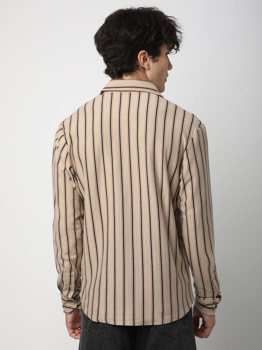 Multicolour Striped Knitted Shirt