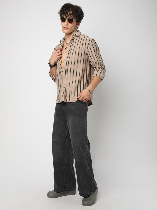 Multicolour Striped Knitted Shirt