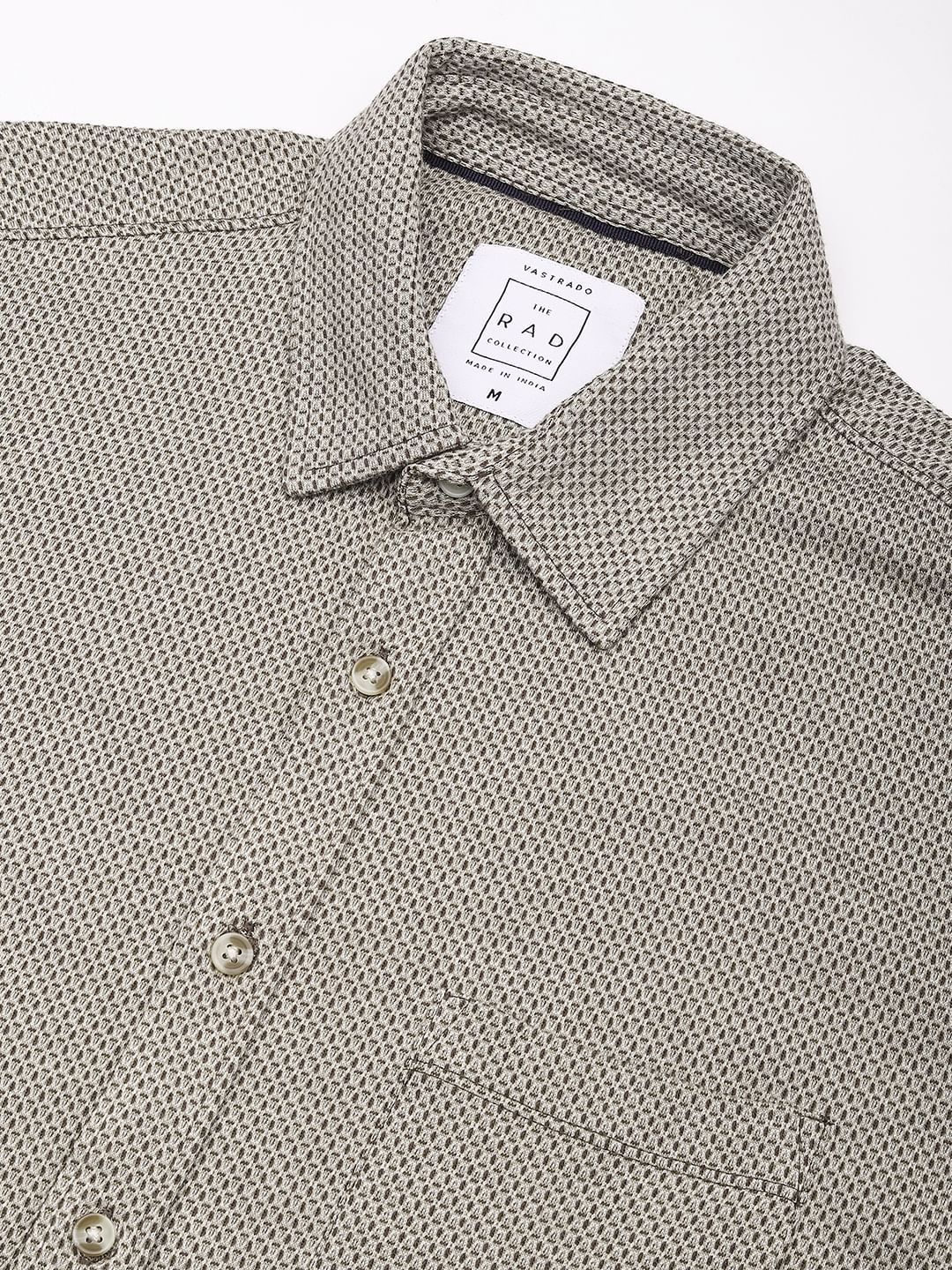 Detailed Coffee Brown Jacquard Knitted Shirt
