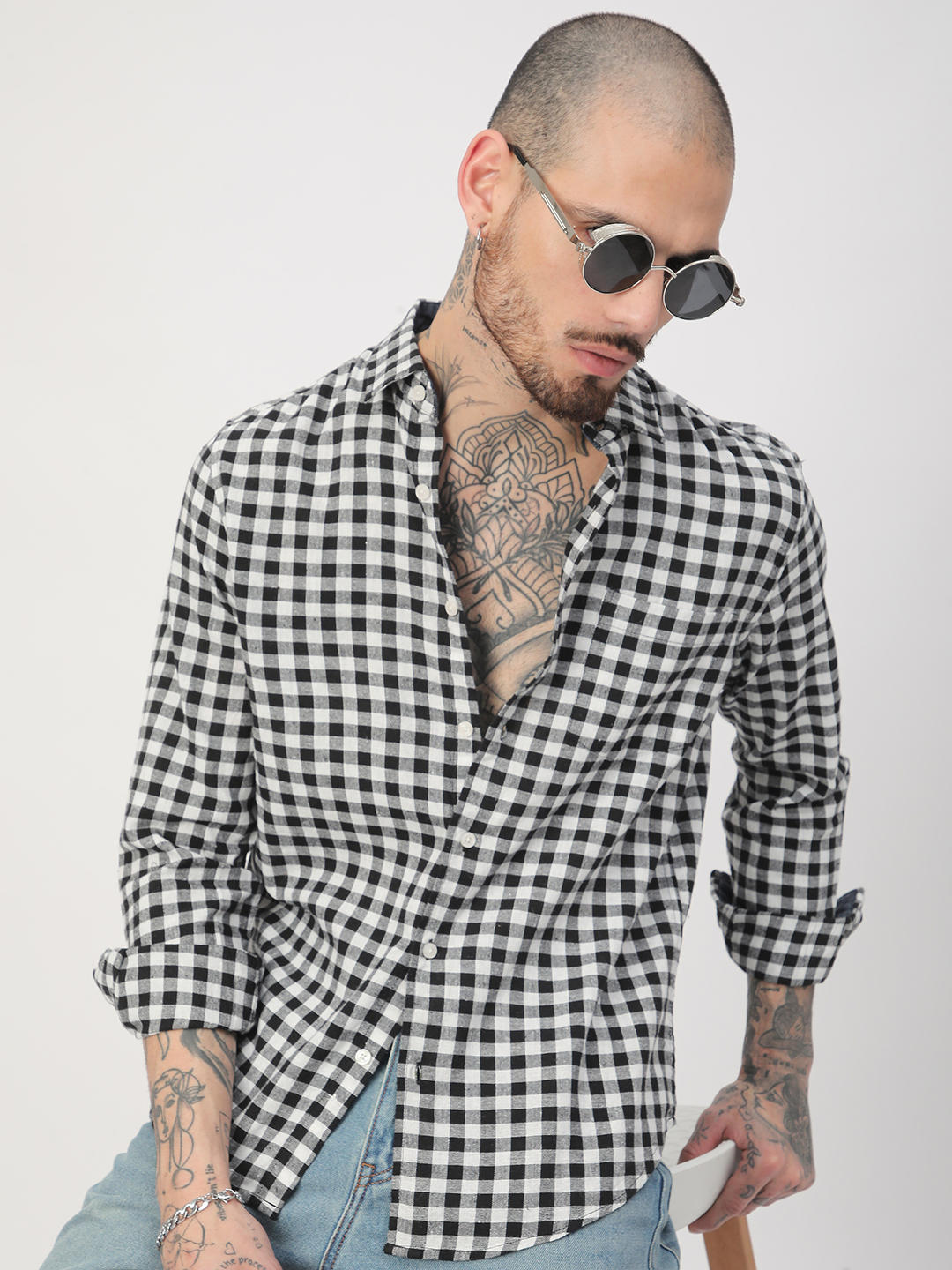 Black & White Checkered Shirt