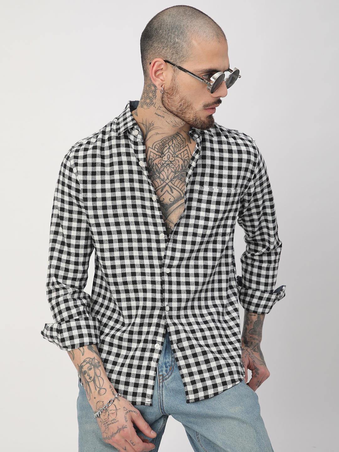 Black & White Checkered Shirt