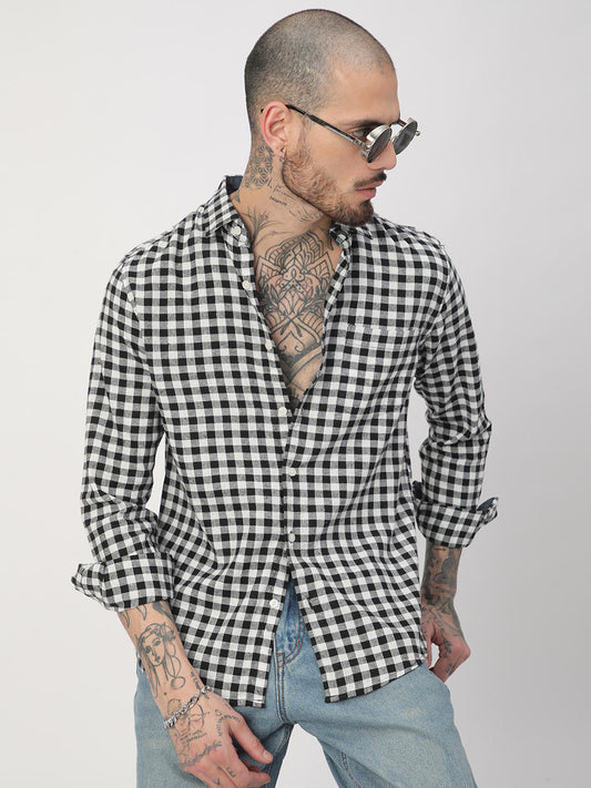 Black & White Checkered Shirt