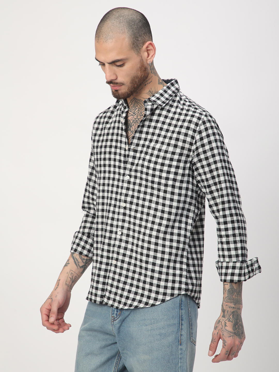 Black & White Checkered Shirt