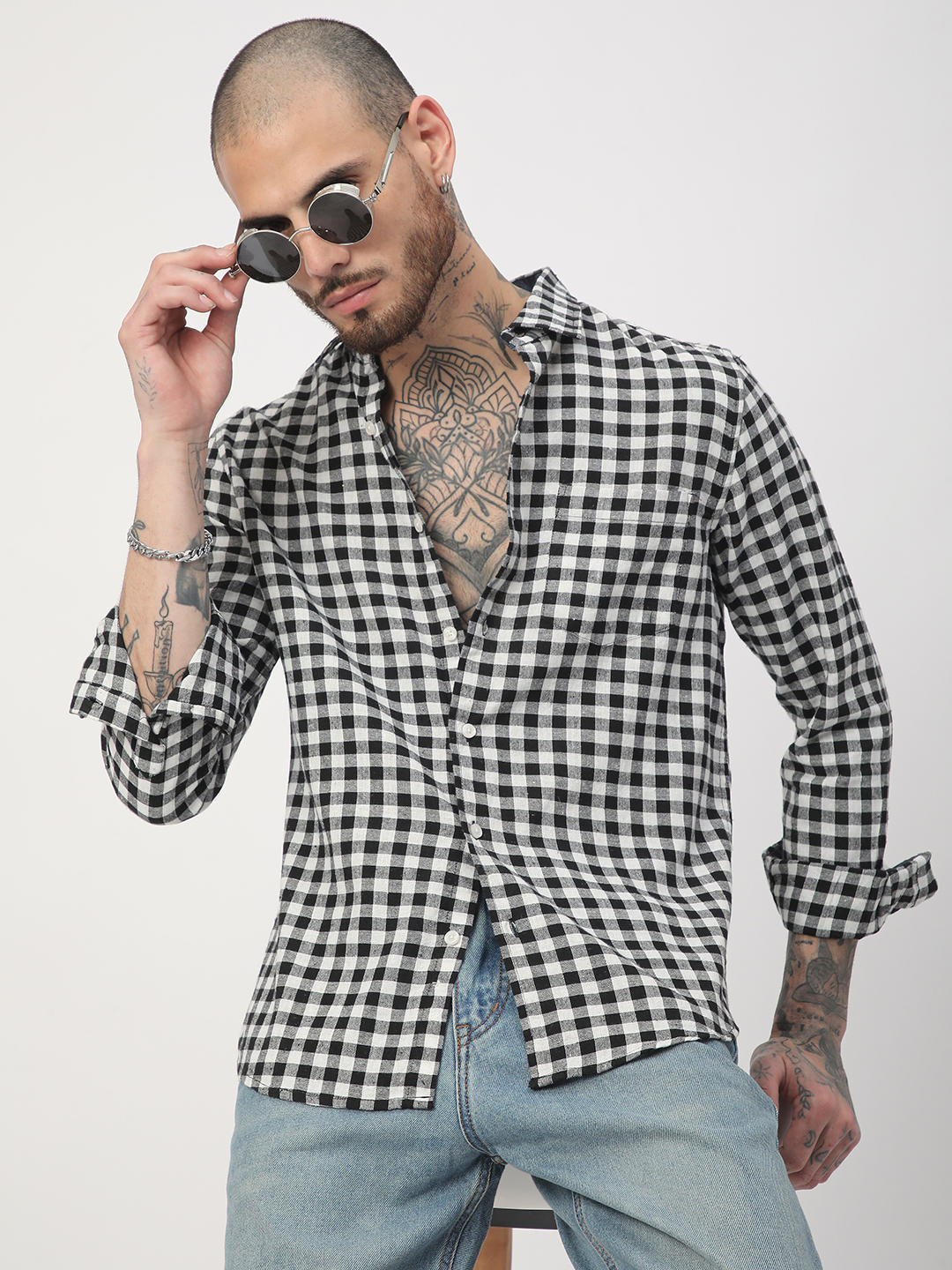 Black & White Checkered Shirt