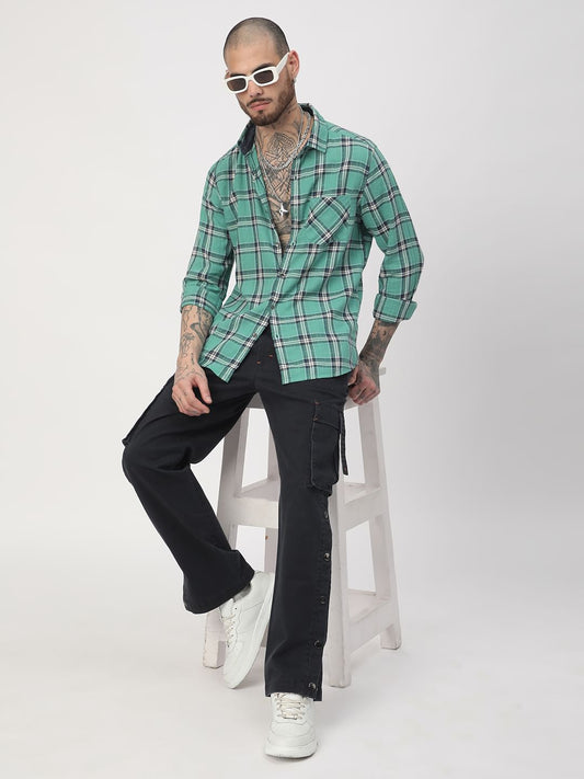 Green Tartan Checked Shirt