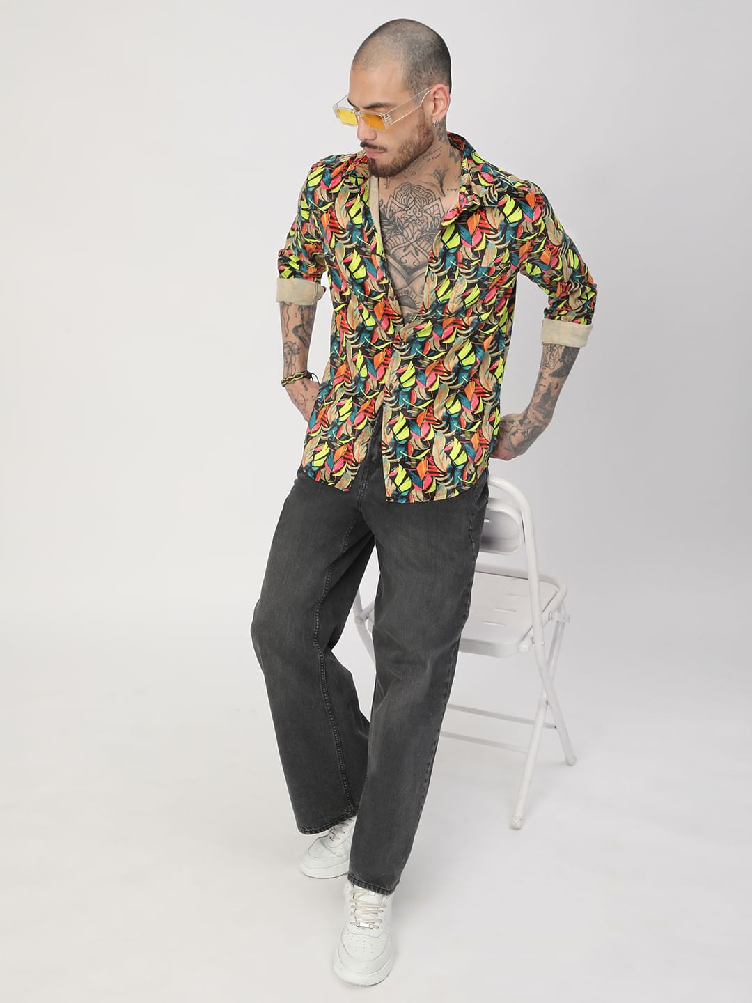 Quirky Fluorescent Remix Multicolor Shirt
