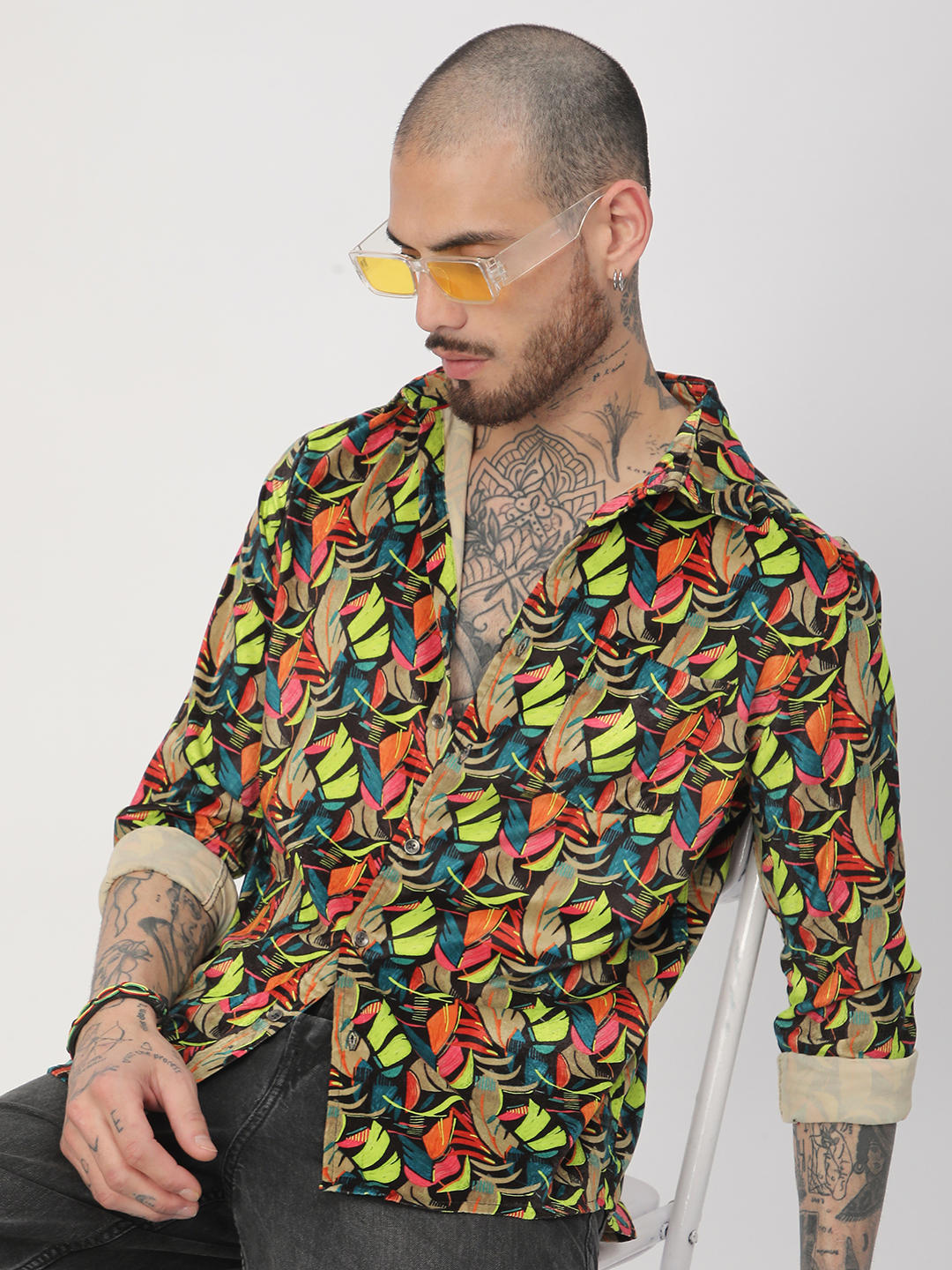 Quirky Fluorescent Remix Multicolor Shirt