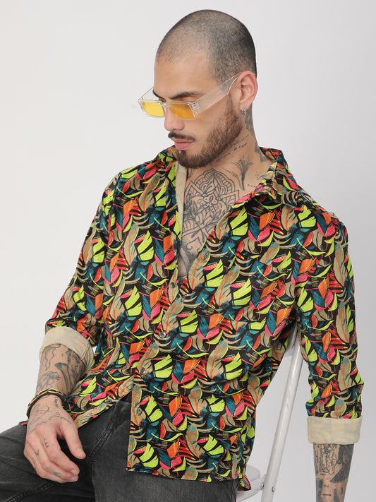 Quirky Fluorescent Remix Multicolor Shirt