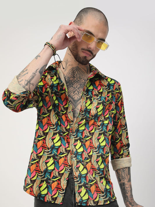Quirky Fluorescent Remix Multicolor Shirt