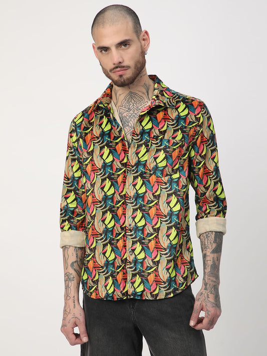 Quirky Fluorescent Remix Multicolor Shirt