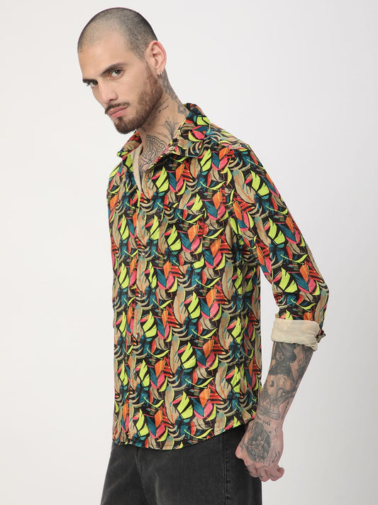 Quirky Fluorescent Remix Multicolor Shirt