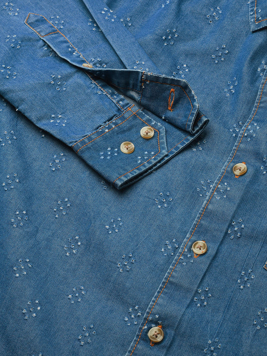 Schmick Denim Laser Cut Shirt
