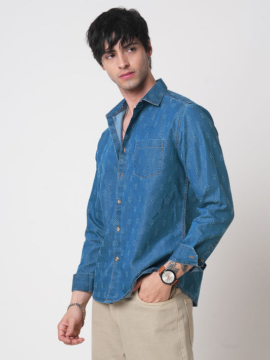 Schmick Denim Laser Cut Shirt