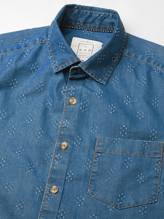 Schmick Denim Laser Cut Shirt
