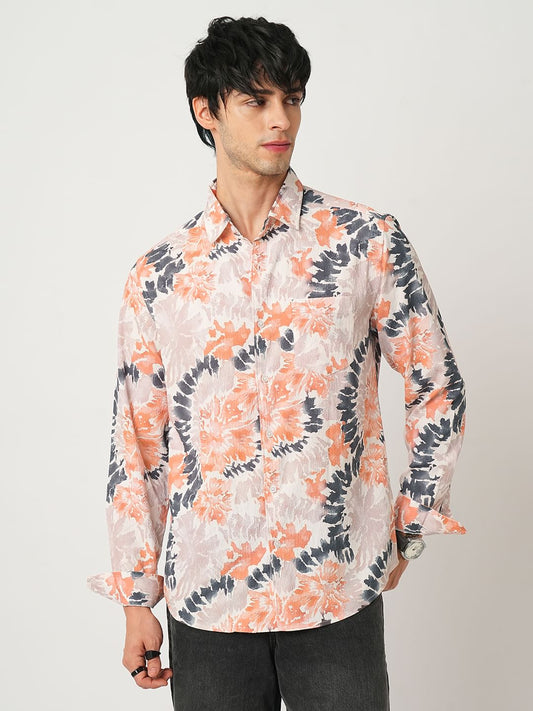 Artistic Paint Splash Multicolour Crushed Shirt