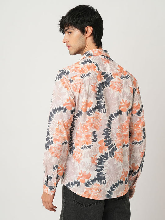 Artistic Paint Splash Multicolour Crushed Shirt