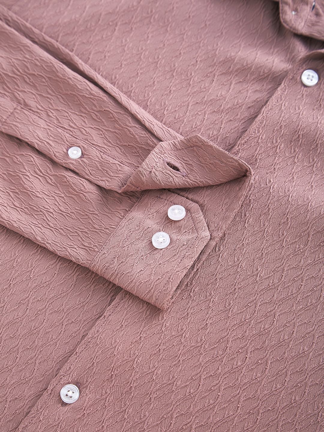Candy Pink Textured Shirt
