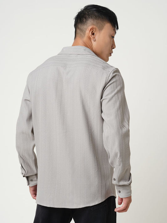 Quirky Grey Textured Shirt