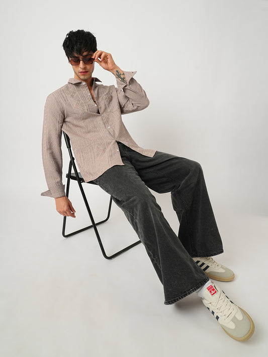 Chilean Pink Detailed Emboss Shirt
