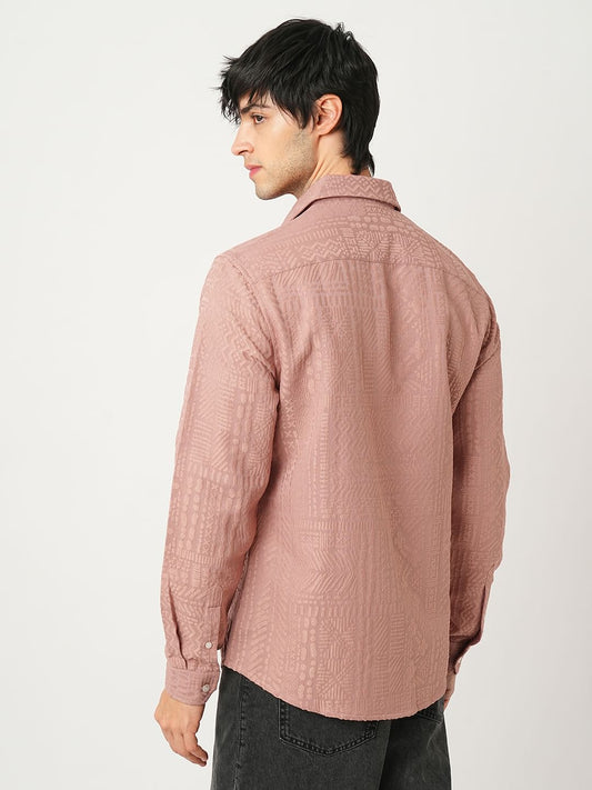 Desert Coral Jacquard Shirt