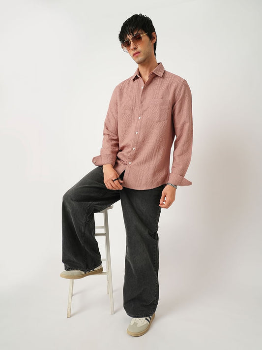 Desert Coral Jacquard Shirt
