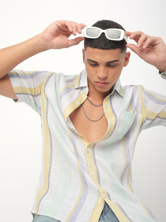 Voguish Multicolour Striped Shirt